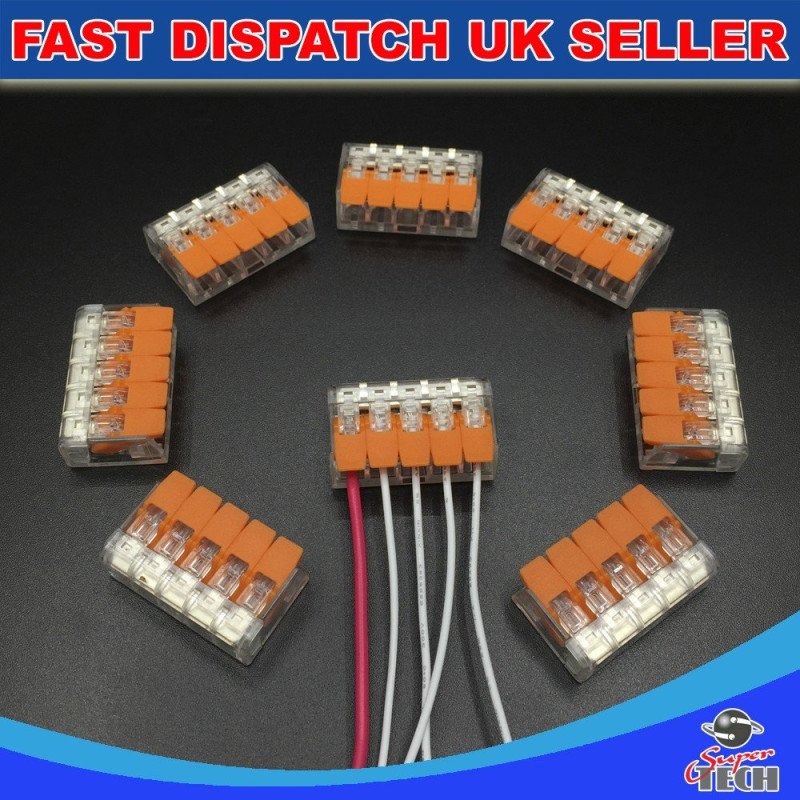 10 X 2 5 SPRING LEVER PUSH FIT REUSABLE CABLE CLAMP ELECTRICAL WIRE 