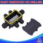 6 Way IP68 Outdoor Waterproof Junction Box Black 24A 450VAC T60 Enclosure Case Box Shell