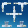 8mm 2 pins T shape corner connector for IP20 Single led strip