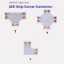 8mm 2 pins L shape corner connector for IP20 Single led strip