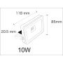 10W Ultra Slim 20mm Led Flood, Spot light Waterproof Aluminum Cool white Garden/Garage