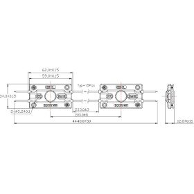 15 X 4W INJECTION MOULD LED MODULE 3535 DC12V WATERPROOF 7000K 300LM