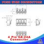 10 x 4 WAYS Quick Push Wire Cable Connector Wiring Terminal Block For Led Lighting 24A 220V