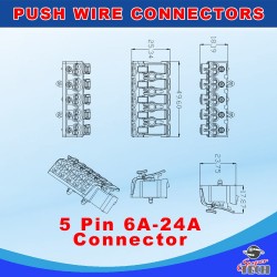 10 x 5 Ways Quick Push Wire Cable Connector Wiring Terminal Block For Led Lighting 24A 220V