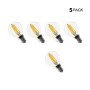 4W E14/SES Candle Filament LED Light Bulbs Warm White 2700K CLEAR