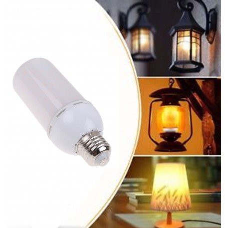 5W E27 LED Flickering Flame Fire Effect Light Bulb Warm White Decor Lamp