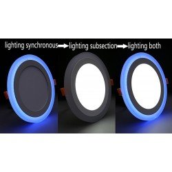 16W & 24W 3 Mode Dual Colour White/Blue Round Surface Mount Ceiling Led Panel