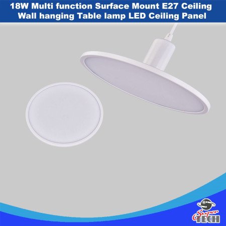 18W Multi function Surface Mount E27 Ceiling Wall hanging Table lamp radar LED Ceiling Panel 6000K