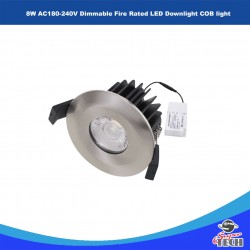 8W AC180-240V Dimmable Fire Rated LED Downlight COB light Warm White/Cool White