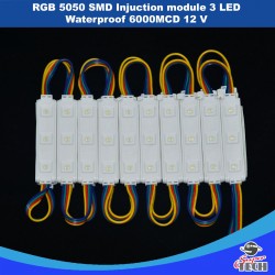 20x 3 LED RGB 5050 SMD Injection Module Strip sign shop front 6000MCD DC12V IP65