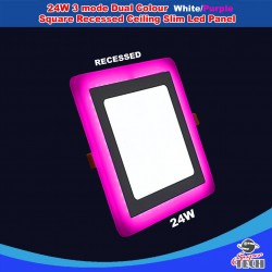 16W & 24W 3 Mode Dual Colour White/Blue Sqaure Surface Mount/Recessed Ceiling Led Panel