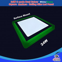 16W & 24W 3 Mode Dual Colour White/Blue Sqaure Surface Mount/Recessed Ceiling Led Panel