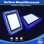 16W & 24W 3 Mode Dual Colour White/Blue Sqaure Surface Mount/Recessed Ceiling Led Panel