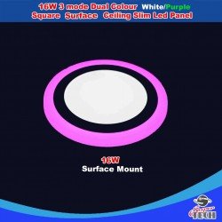 16W & 24W 3 Mode Dual Colour White/Blue Round Surface Mount Ceiling Led Panel