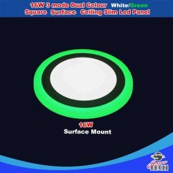 16W & 24W 3 Mode Dual Colour White/Blue Round Surface Mount Ceiling Led Panel