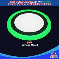 16W & 24W 3 Mode Dual Colour White/Blue Round Surface Mount Ceiling Led Panel