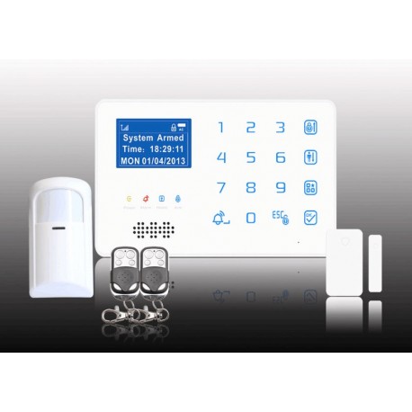 GSM Home Business Burglar Alarm System Phone App Control With Wireless PIR Detection