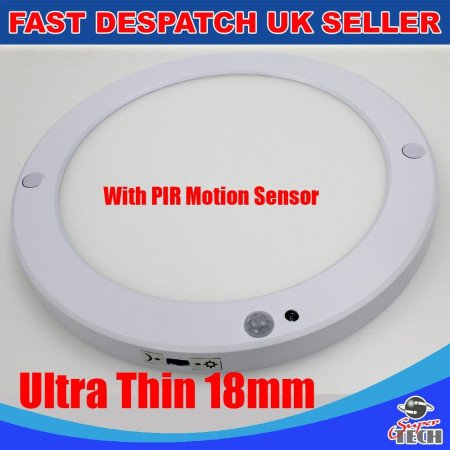 18W Round Ultra Slim 18mm Surface Mount  Build-in Driver PIRSensor Panel light