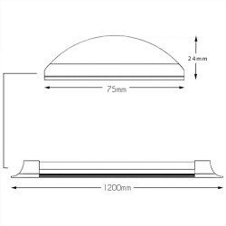 20 x 36W 1200MM 3420LM Slim LED Batten Linear Tube Light, Ceiling Surface Mounted, T8