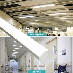 44W 1200mm Ultra Slim LED Batten Linear Tube Light 4000lm, Warm White With Fittings