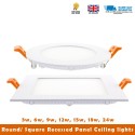 3W-24W LED Recessed Ceiling Flat Panel Down Light Cool White With Driver