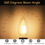 4W E14/SES Candle Filament LED Light Bulbs Warm White 2700K CLEAR