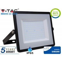 100W SMD Slimline FLOODLIGHT WITH SAMSUNG CHIP Cool White BLACK BODY 800 Watt Alternative