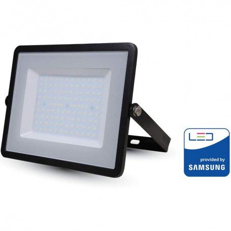 30W Slimline FLOODLIGHT WITH SAMSUNG CHIP Cool White BLACK BODY Outdoor Light 6400K