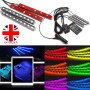 4x12 LED Car Strip Lighting Kit RGB Car Interior Atmosphere 24keyRemote Control