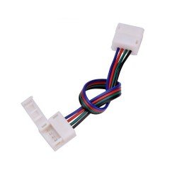 10mm 4 pin RGB LED strip to strip connector with 15cm cable for IP54/IP65