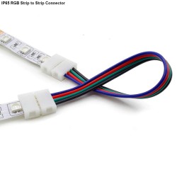 10mm 4 pin RGB LED strip to strip connector with 15cm cable for IP54/IP65