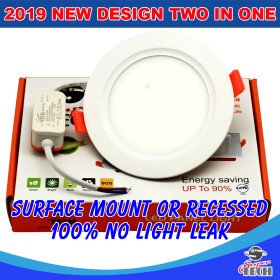6W Ultra Slim Round Recessed Ceiling Panel Cool White 120mm/20mm 540lm