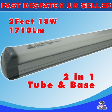 9W T8 600mm LED TUBE LIGHT, COOL WHITE LAMP - TRADITIONAL FLORESCENT DIRECT REPLACEMENT