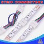 10mm 4 pins RGB strip to strip with 15cm wire IP20 snap led strip connector