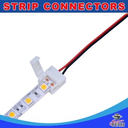 10mm 2 pin LED strip to power connector with 15cm cable  for IP54/IP65