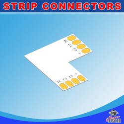 10mm 4 pins L shape corner connector for IP20 RGB led strip