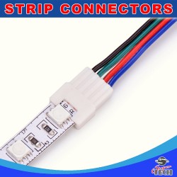10mm 4pin strip to wire connector with solid lock design for RGB led strip