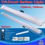 40W 1200MM Tri-Proof LED Batten Linear Tube with IP67 Connector, With Microwave Sensor